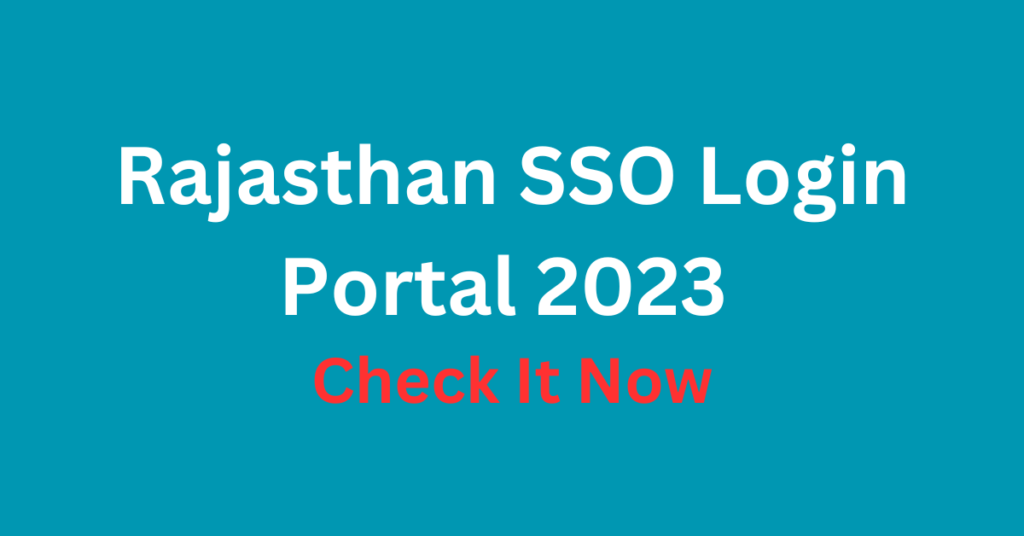 Rajasthan SSO Portal Login Raj SSO ID Online Registration