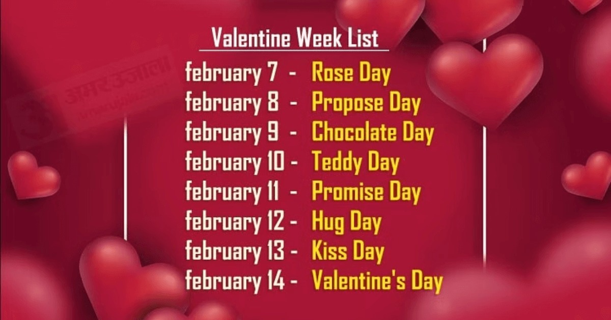 Valentine’s Week List 2023 Checkout February Valentine’s Special days with date
